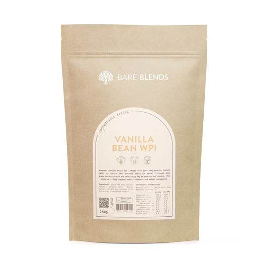 Bare Blends Vanilla Bean Grass Fed Whey Protein Isolate 750g